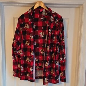 Disney Mickey Mouse Plaid Men's Pajama Set. Christmas Theme MEDIUM